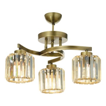 CRYSTALLINE felületre szerelhető csillár 3xE27/40W/230V bronzszínű