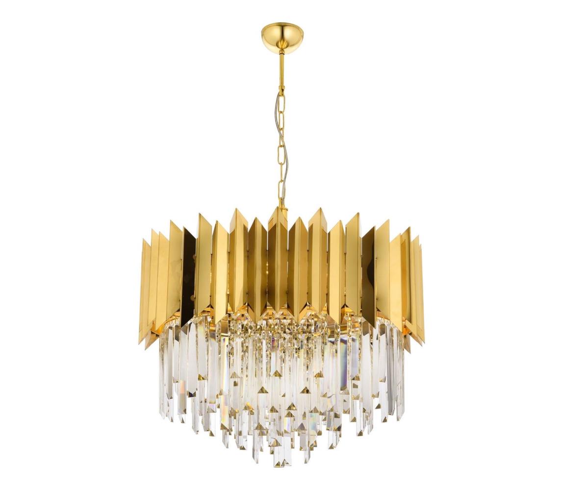 CRYSTALLINE láncos csillár 8xE27/40W/230V aranyszínű 301AUR1173