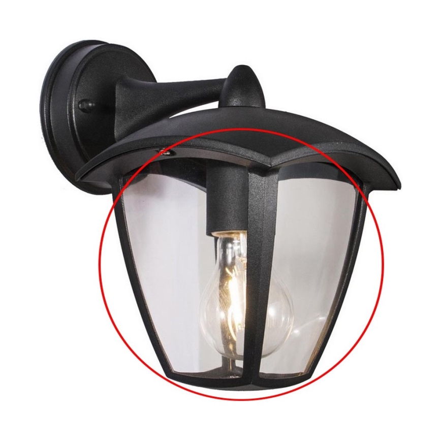 Csereüveg a LUNA E27 fali lámpához és lámpához, átlátszó