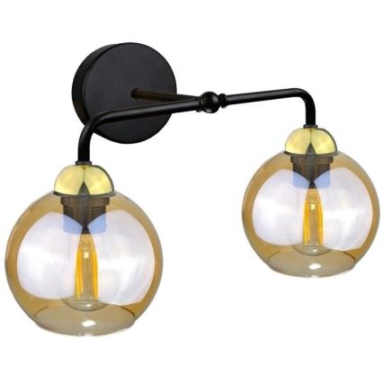 Pótló üveg az AMBER fali lámpához - barna füstös