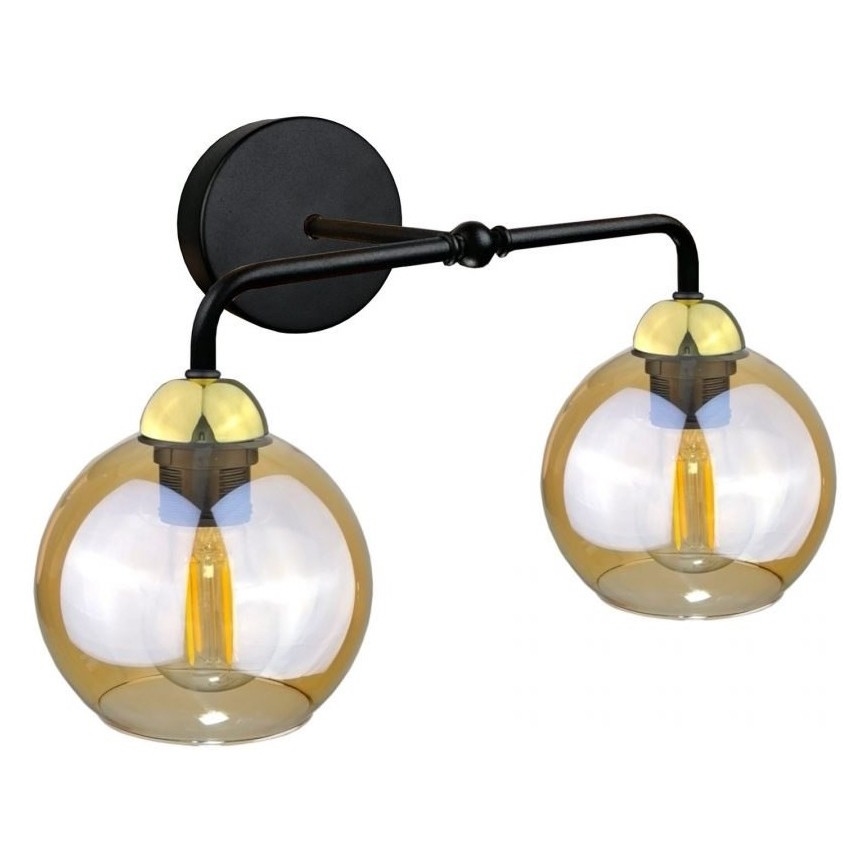 Pótló üveg az AMBER fali lámpához - barna füstös