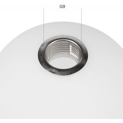 Pótló üveg az ASTRO G9 csillárhoz, átmérő 12 cm