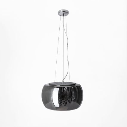 Csereüveg G9 foglalatú csillárhoz és mennyezeti lámpához, átmérő 50 cm, füstszürke