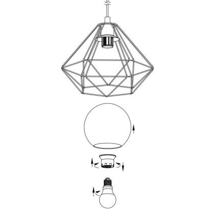 Pótló üveg az Eglo Vernham csillárhoz és asztali lámpához
