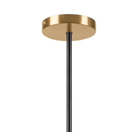 Csillár rúdon GEORGIA 7xE14/5W/230V arany/füstös bézs