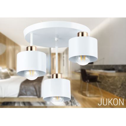 Csillár 3xE27/35W/230V átm. 30 cm fehér/arany