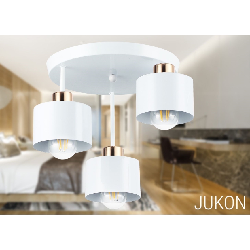 Csillár 3xE27/35W/230V átm. 30 cm fehér/arany