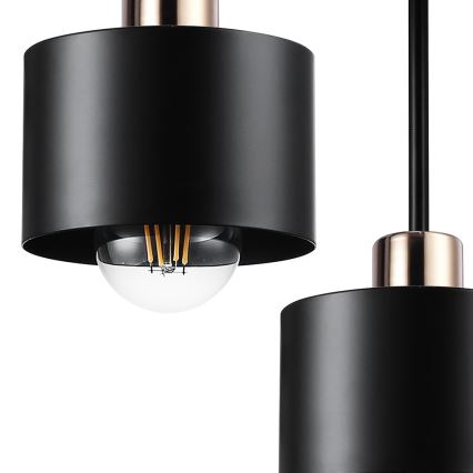 Csillár 3xE27/35W/230V átm. 30 cm fekete/arany