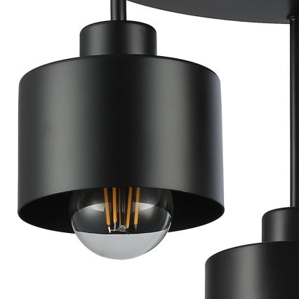 Csillár 3xE27/35W/230V átm. 30 cm fekete