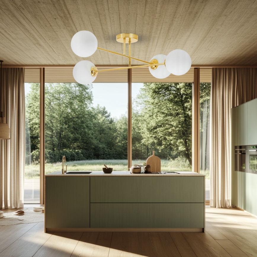 Csillár 4xE27/35W/230V átm. 70 cm arany