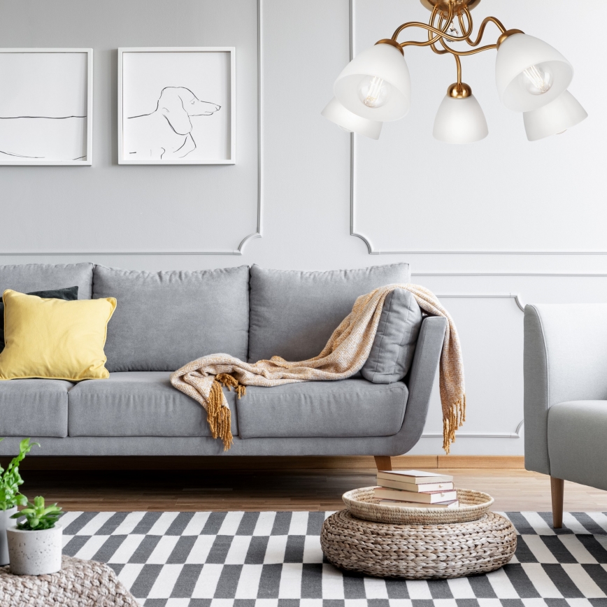 Csillár 5xE27/60W/230V arany