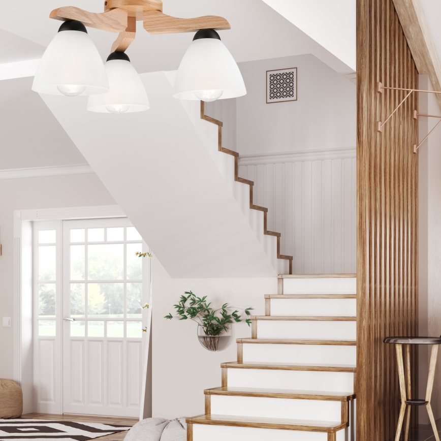 Csillár ADRIANO 3xE27/60W/230V tölgy