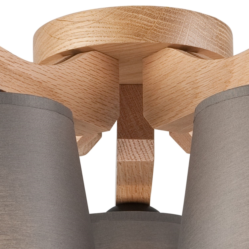 Csillár ANDREA 5xE27/60W/230V tölgy/szürke