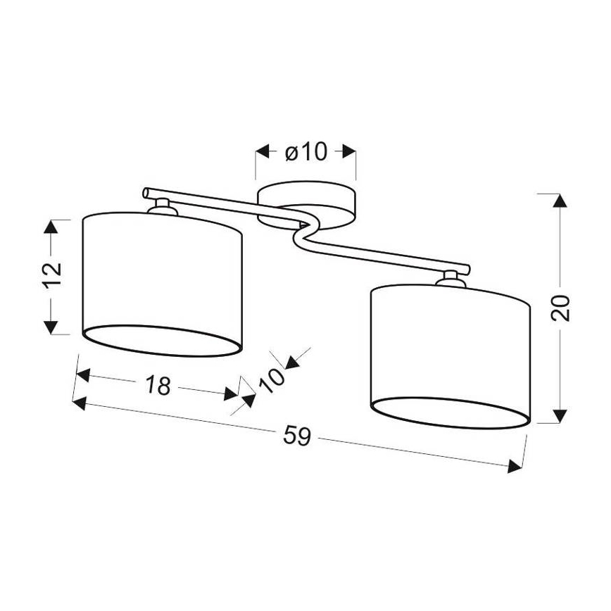 Csillár BAN 2xE14/40W/230V