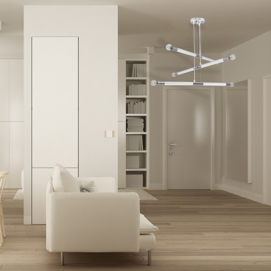 Csillár BASTONE WHITE 6xE14 / 40W / 230V