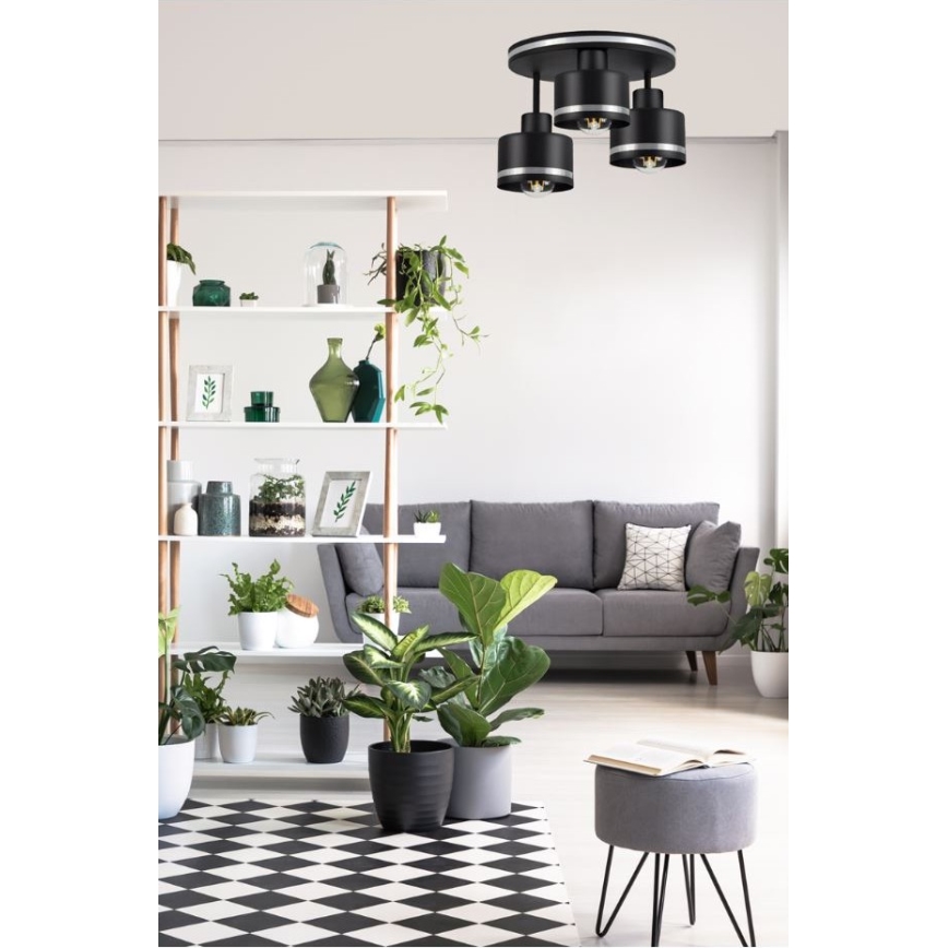 Csillár BODO SILVER 3xE27/60W/230V