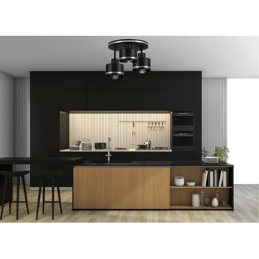 Csillár BODO SILVER 3xE27/60W/230V