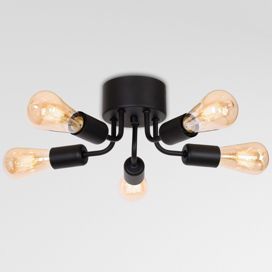 Csillár BRENDA 5xE27/60W/230V fekete