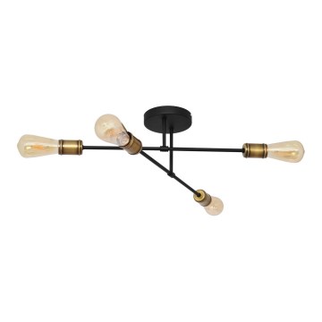 Csillár CAMBRIDGE 4xE27/20W/230V fekete/arany