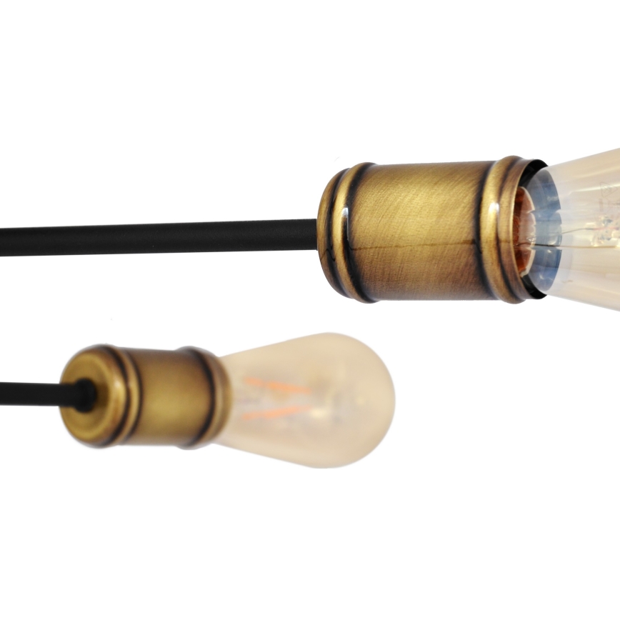 Csillár CAMBRIDGE 6xE27/20W/230V fekete/arany