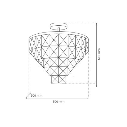 Csillár CHELSEA 6xE14/40W/230V átm. 50 cm fényezett króm
