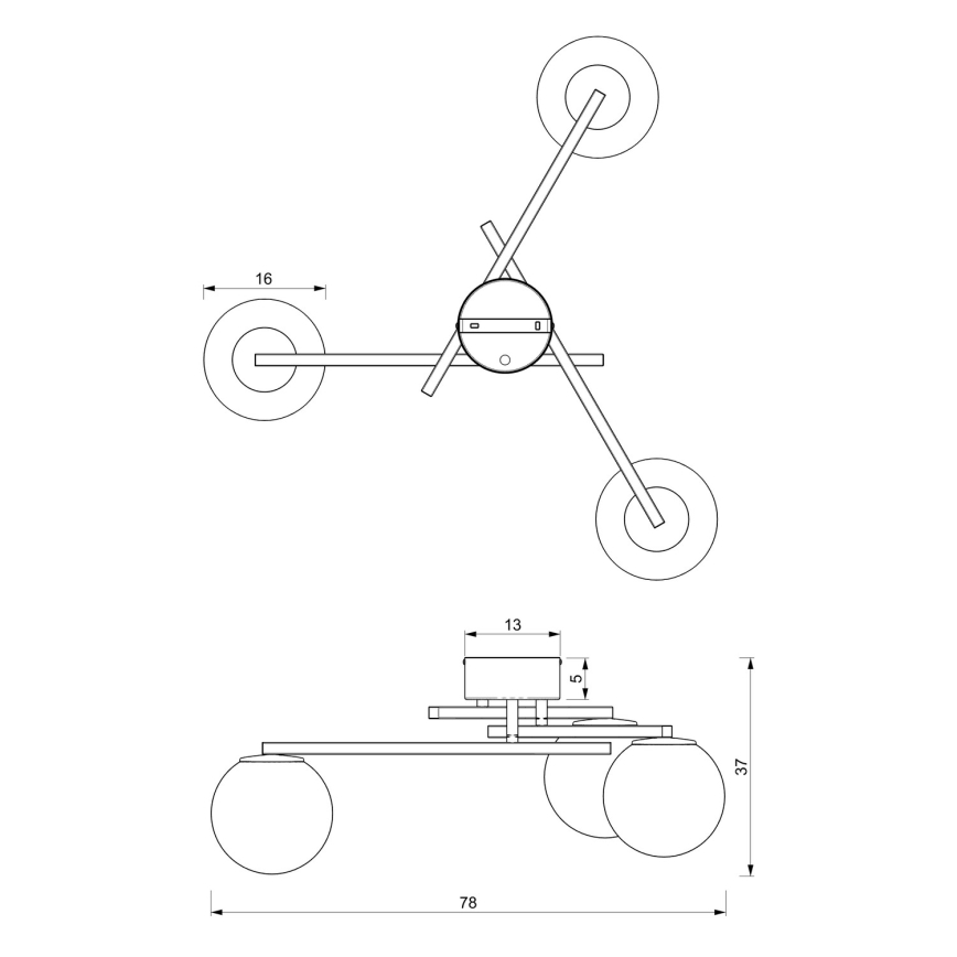 Csillár DAGA 3xE14/60W/230V