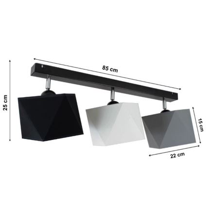 Csillár DIAMENT 3xE27/60W/230V