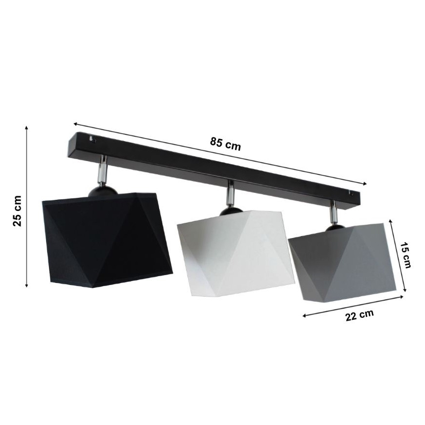 Csillár DIAMENT 3xE27/60W/230V