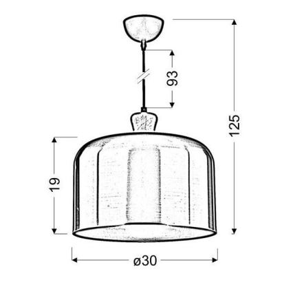 Csillár DICTORIA 1xE27/40W/230V