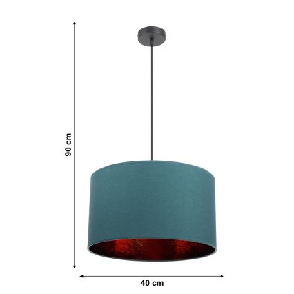 Csillár GLEAM 1xE27/60W/230V türkiz