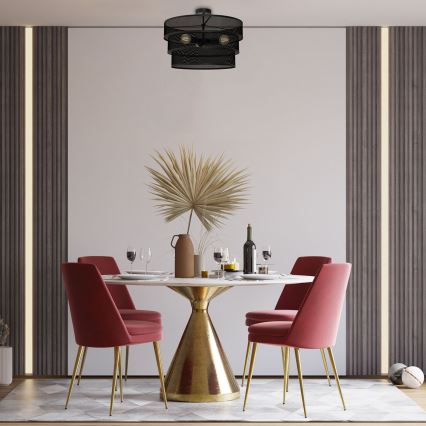 Csillár GLUM 3xE27/60W/230V fekete