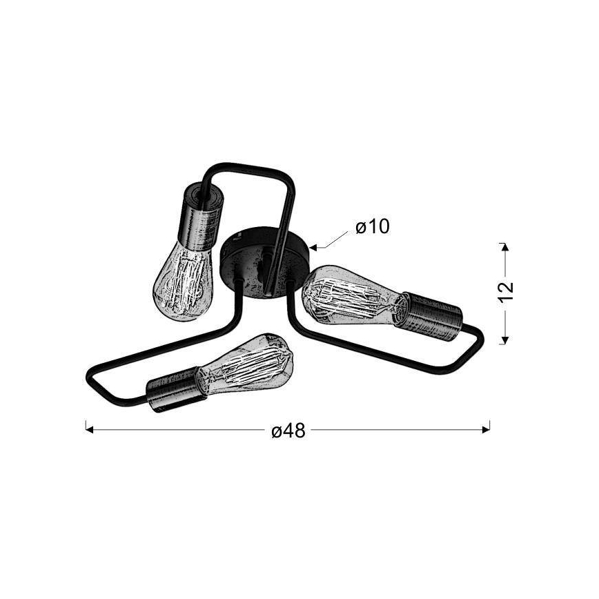 Csillár HERPE 3xE27/60W/230V