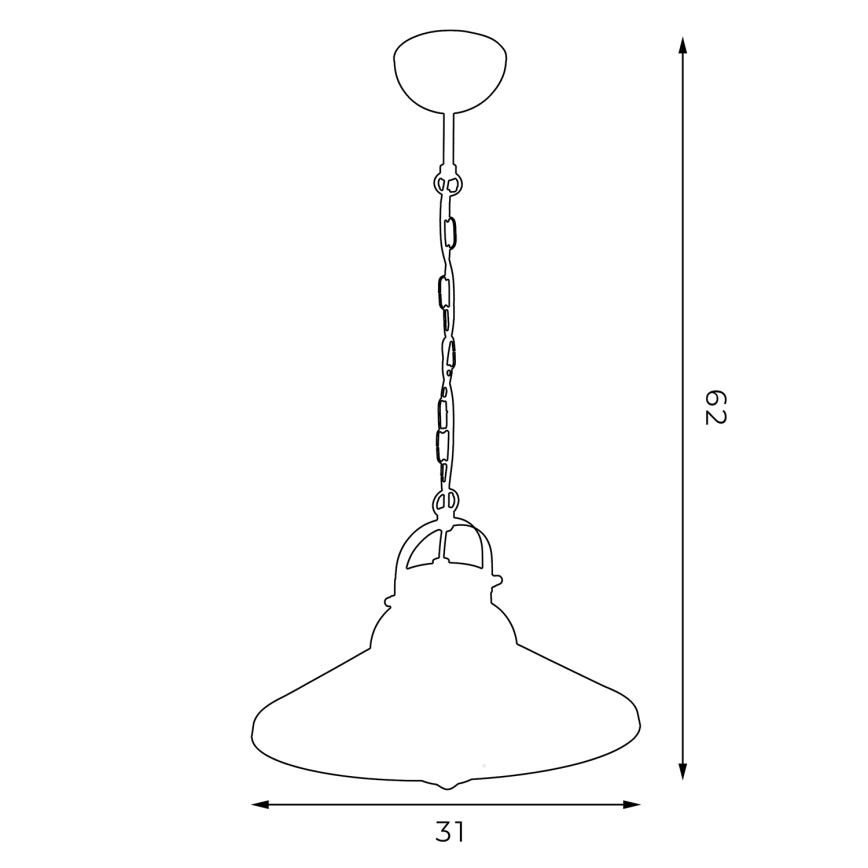 Csillár IRON 1 1xE27/60W fekete/bronz