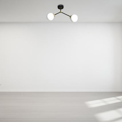 Csillár JOY 2xE14/40W/230V fekete/arany