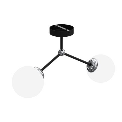 Csillár JOY 2xE14/40W/230V fekete/fényezett króm