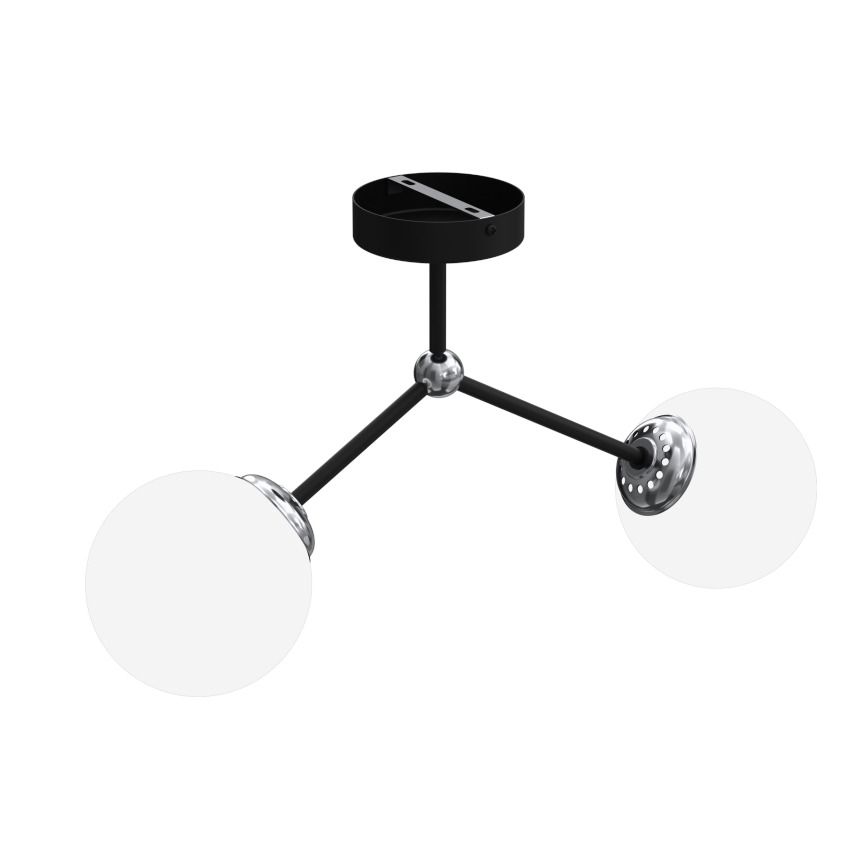 Csillár JOY 2xE14/40W/230V fekete/fényezett króm