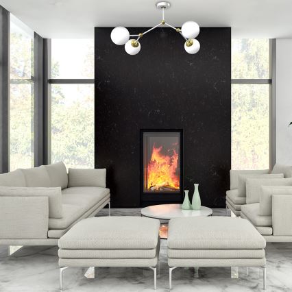 Csillár JOY 4xE14/40W/230V fehér/arany