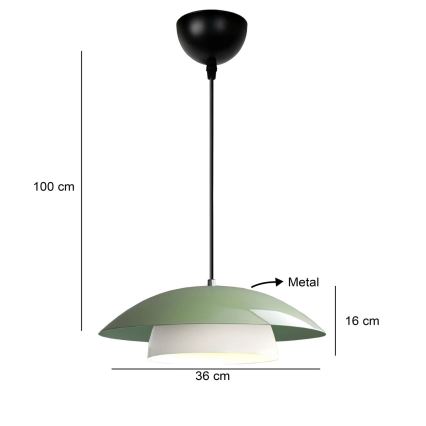 Csillár kábelen MOONLIGH 1xE27/40W/230V zöld