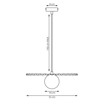 Csillár kábelen UMBRA 1xG9/8W/230V fehér
