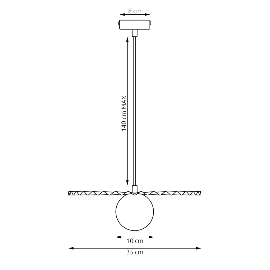 Csillár kábelen UMBRA 1xG9/8W/230V fehér