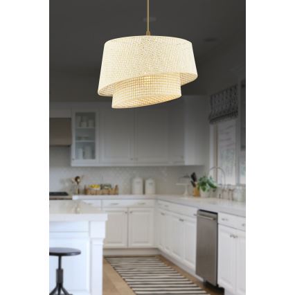 Csillár kábellel BARETTE 1xE27/60W/230V krémszínű