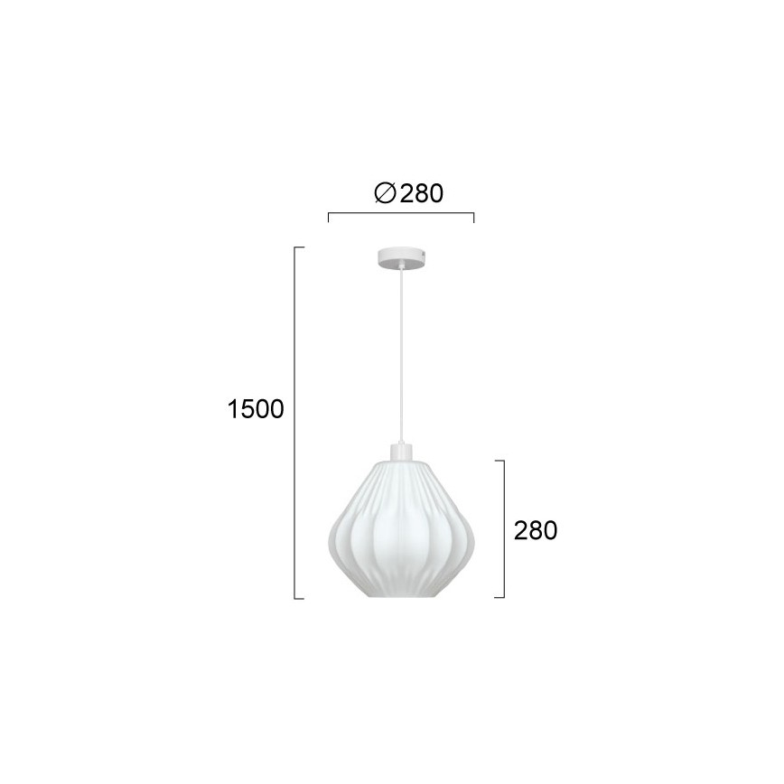 Csillár kábellel CARSON 1xE27/40W/230V fehér