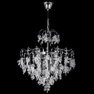 Csillár láncon 4xE14/60W/230V átm. 40 cm fényezett króm