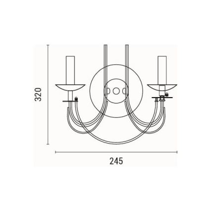 Csillár láncon 5xE14/15W/230V