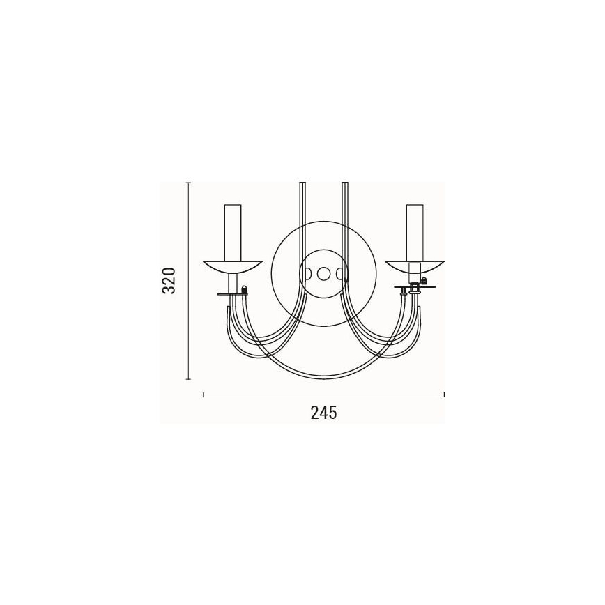 Csillár láncon 5xE14/15W/230V