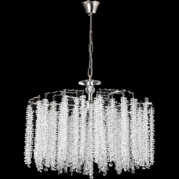 Csillár láncon 7xE14/60W/230V átm. 54 cm fényezett króm
