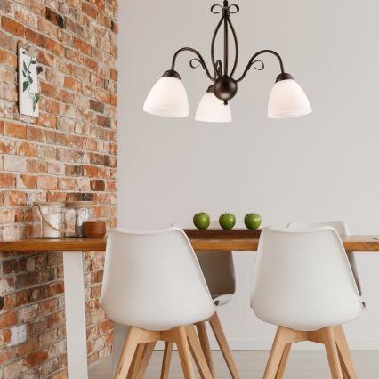 Csillár láncon ADELLE 3xE27/60W/230V