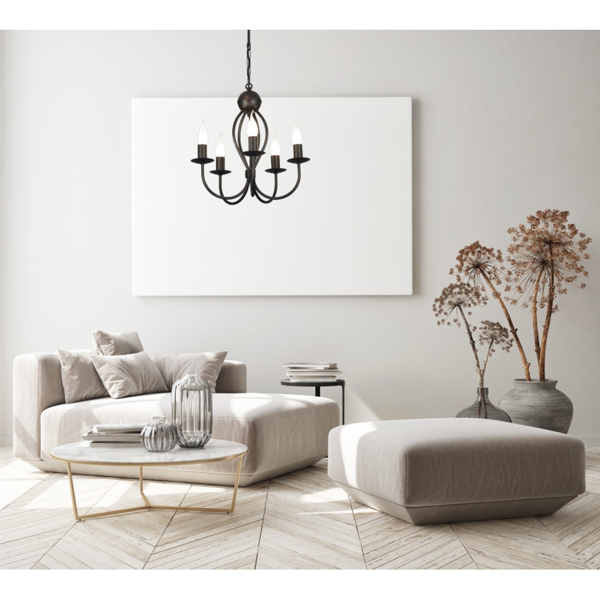 Csillár láncon ARTHUR 5xE14/40W/230V