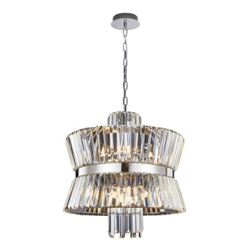 Csillár láncon AURELIA 12xE14/40W/230V matt króm