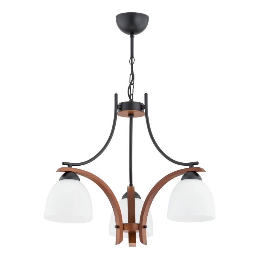 Csillár láncon BAFIA 3xE27/15W/230V barna